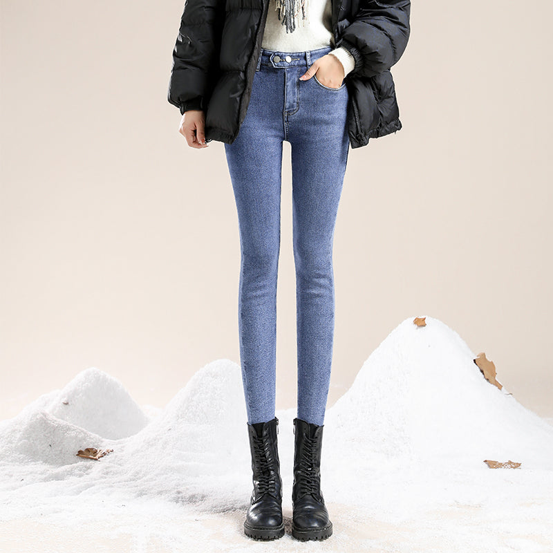 Jeans Pant Winter Velvet Fleece Lined Skinny Jeans