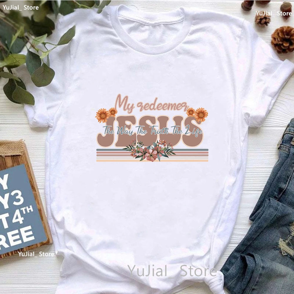 Jesus Graphic Print T-Shirt