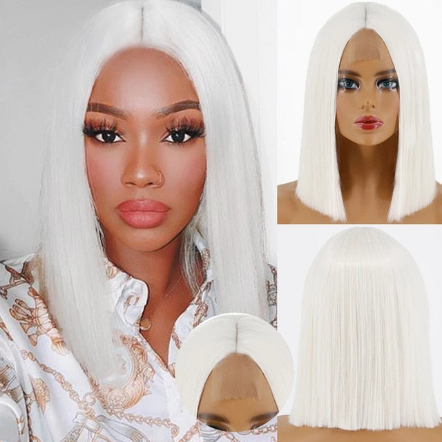 Colored Straight Natural Synthetic Wig