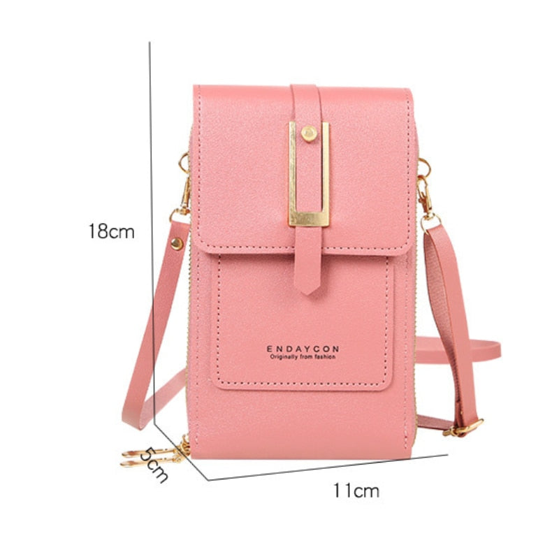 Women Bags Soft Leather Phone Purse Crossbody Shoulder Handbag