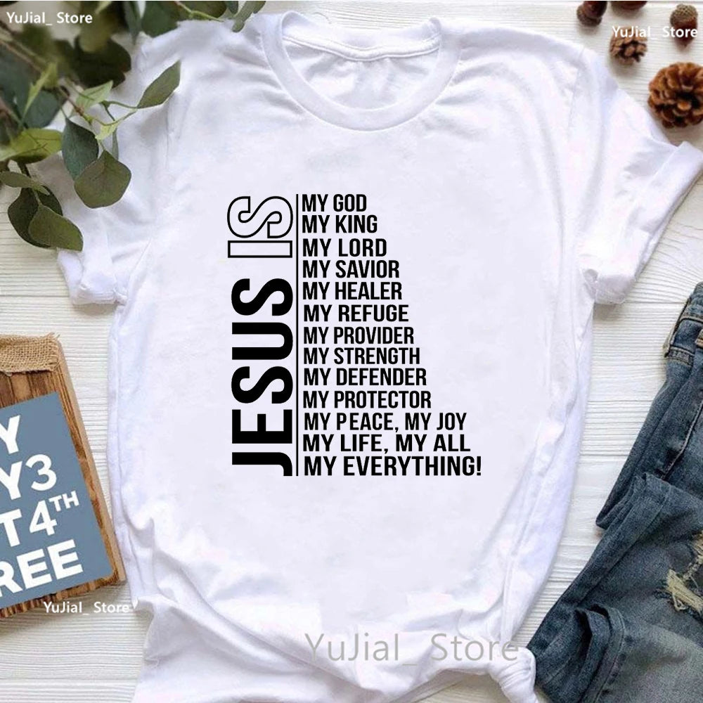 Jesus Graphic Print T-Shirt