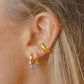 925 Sterling Silver Ear Buckle Small Hoop Earrings