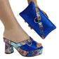 Top Brand Designer Shoe and Bag Matching Set Snake Print Bling Bling Glitter Sandals Shoe with Purse Wed Party High Heels Bag