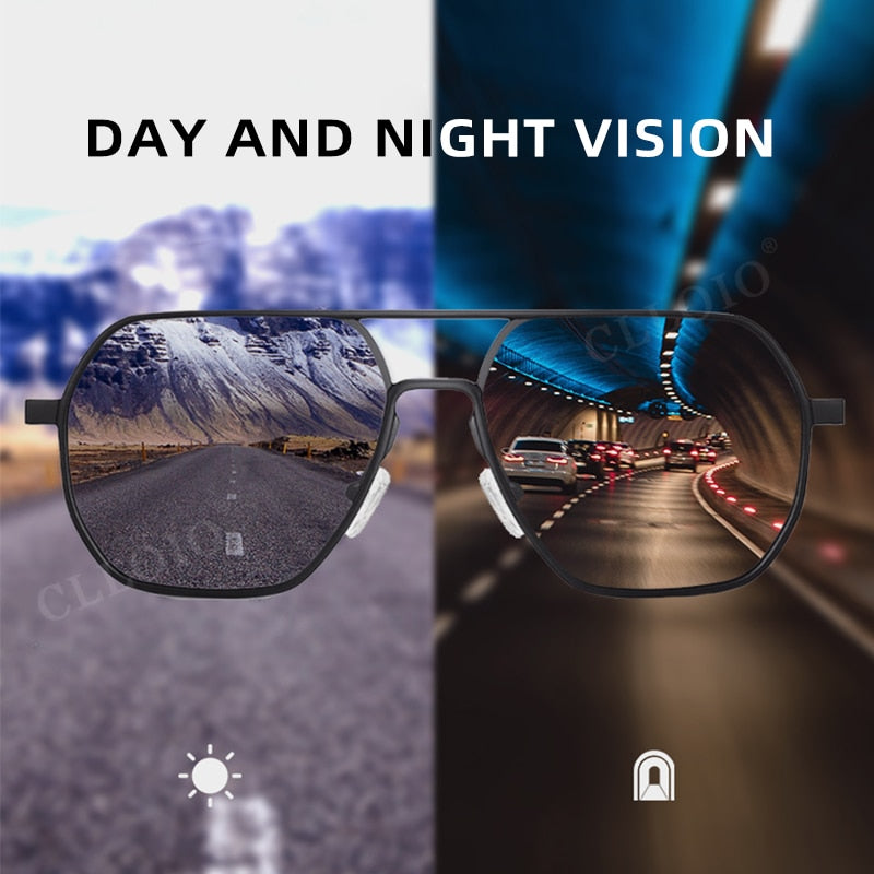 New Fashion Aluminum Photochromic Sunglasses Men Women Polarized Sun Glasses Chameleon