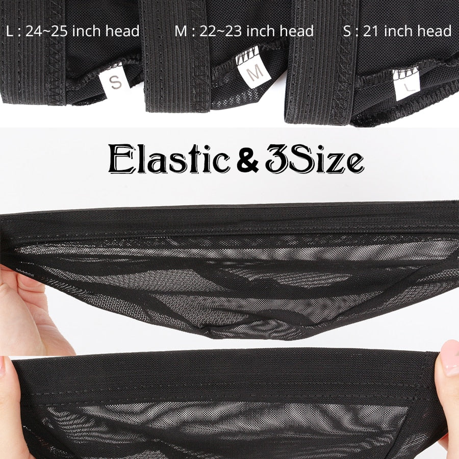 Hair Net Breathable Wig Cap Mesh With Wig Grip