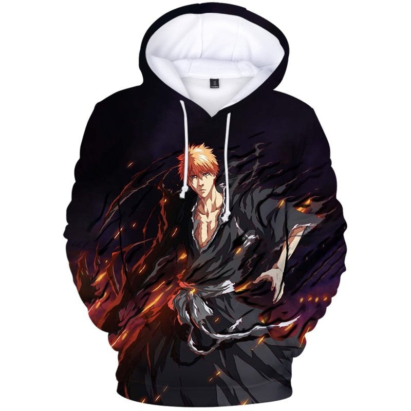 Anime Bleach Print 3d Hoodies Sweatshirt for Men