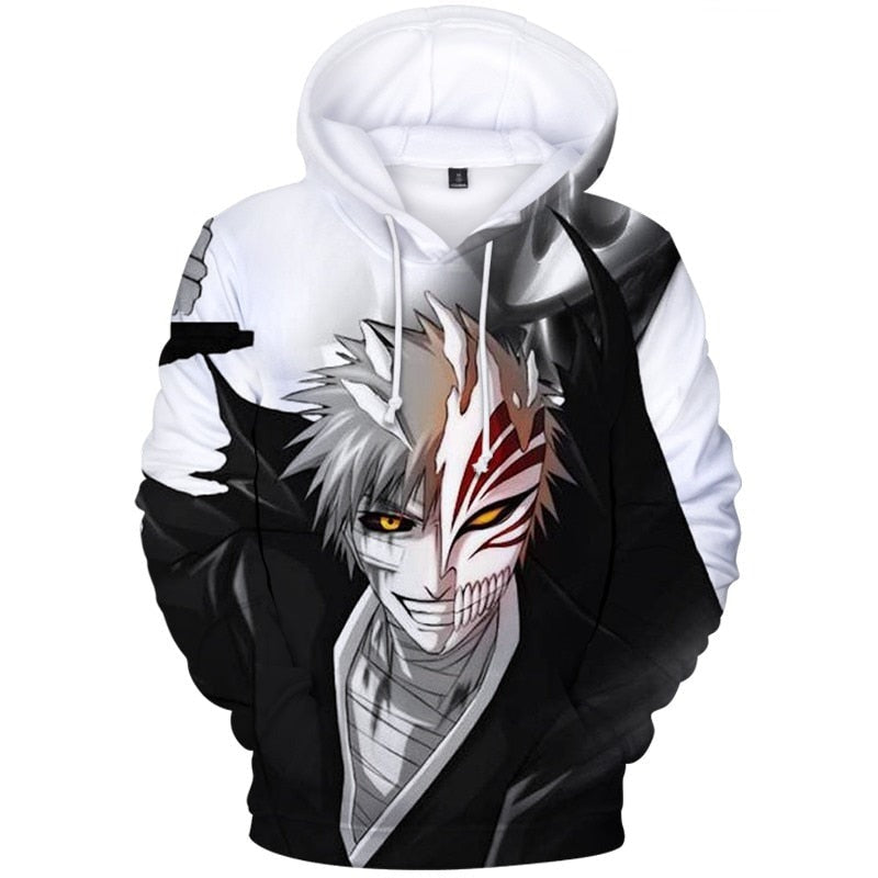 Anime Bleach Print 3d Hoodies Sweatshirt for Men