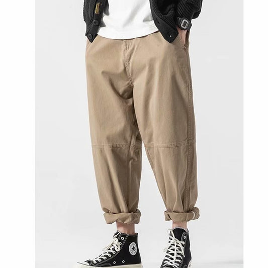 Harem Simple Cool Solid Color Trouser Streetwear for Men