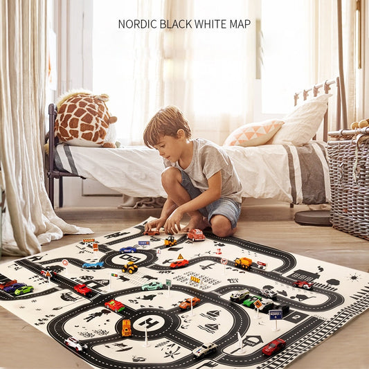 Road Map Baby Car Toy City Mats PARKING LOT