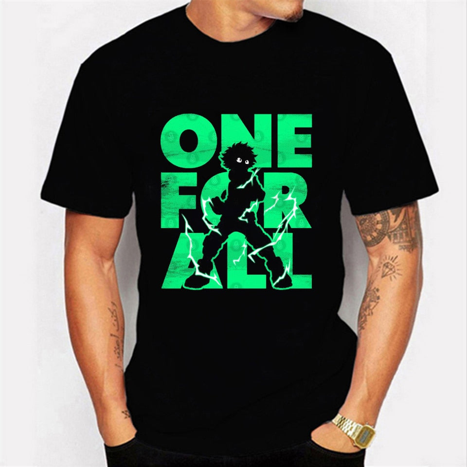 One for All My Hero Printing T-shirt for Men