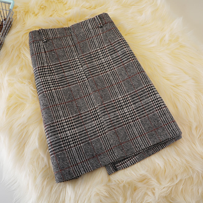 Woolen short skirt autumn for Women