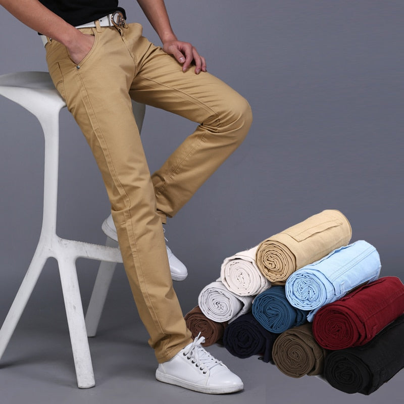 Comfortable Stretch Cotton Jeans Trousers - Casual Pants