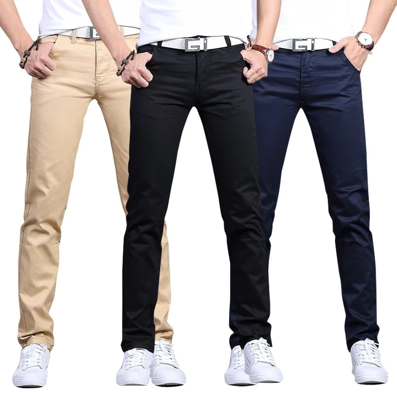 Comfortable Stretch Cotton Jeans Trousers - Casual Pants
