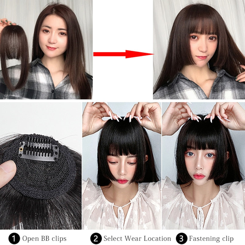 Clip In Bangs Hair Extension Wig