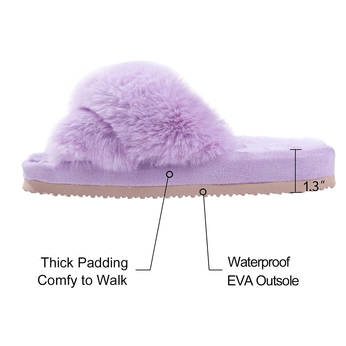 Fuzzy Slippers for Women