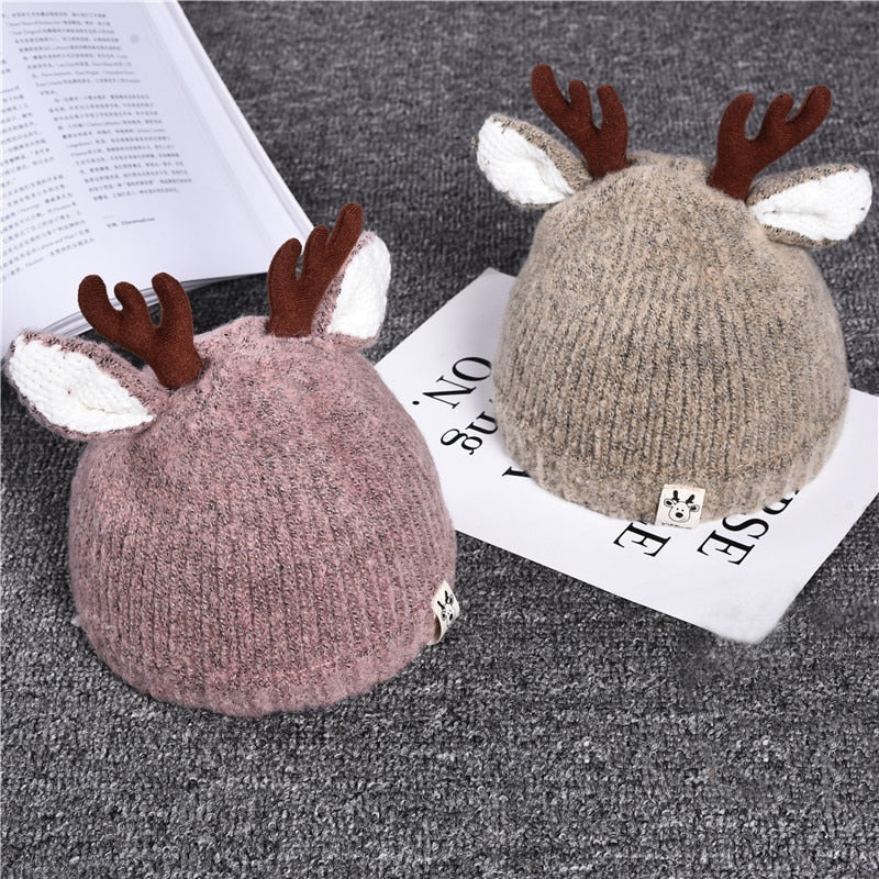 Cute Baby Hat With Ear Cartoon Elk for Kids