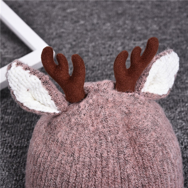 Cute Baby Hat With Ear Cartoon Elk for Kids
