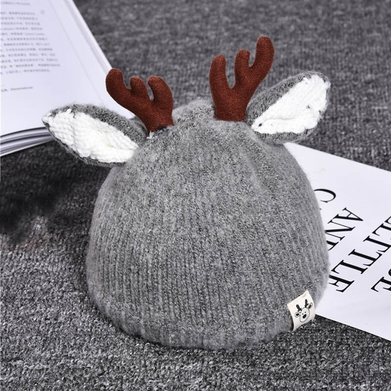 Cute Baby Hat With Ear Cartoon Elk for Kids