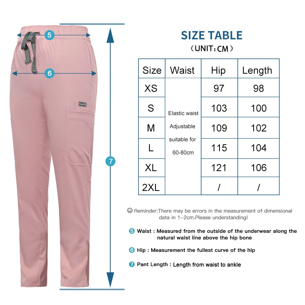 Dentist Nurse Workwear Scrub Pants