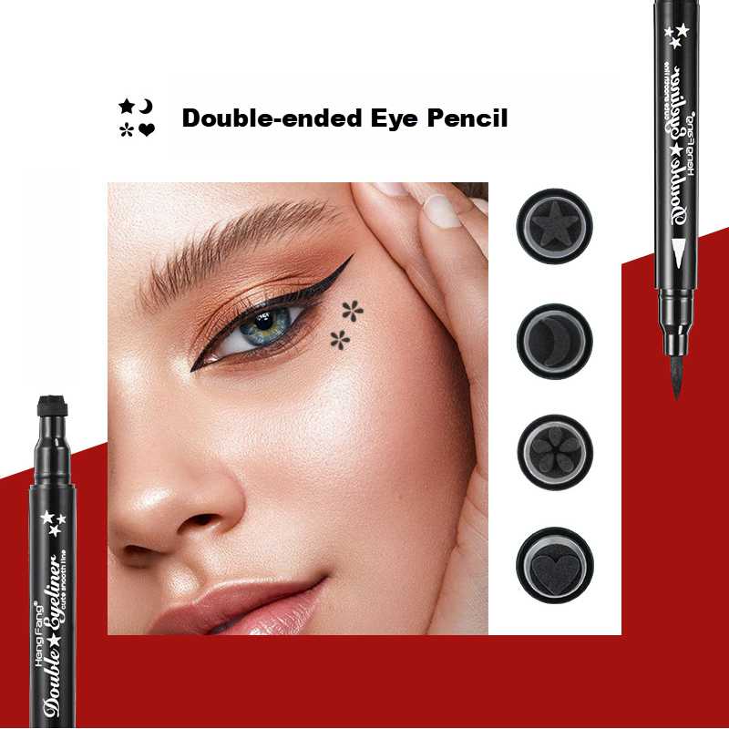 Double Head Moon Star Heart Flower Liquid Eyeliner Waterproof