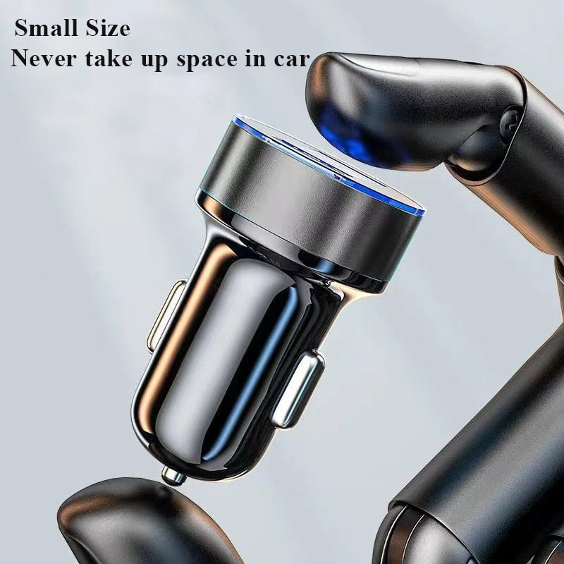 Dual Port USB Car Charger 120W Super Fast Charging Adapter