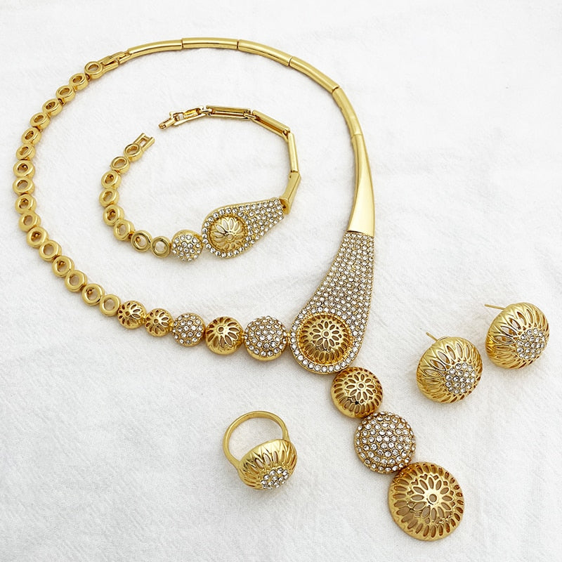 Dubai Gold Color Jewelry Set for Women