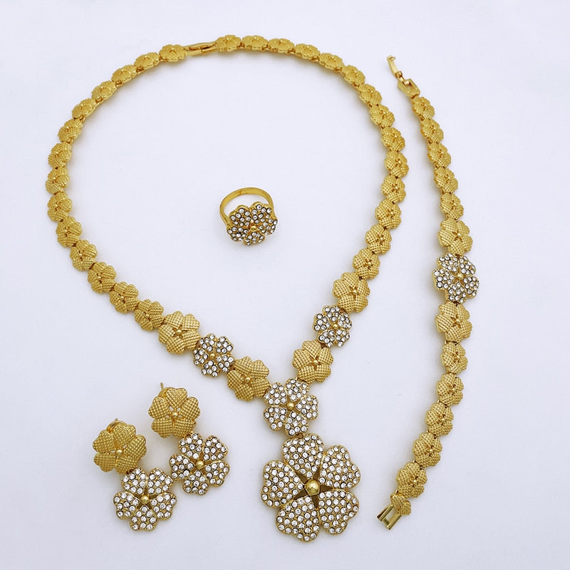 Dubai Gold Plated Jewelry Sets for Women‘