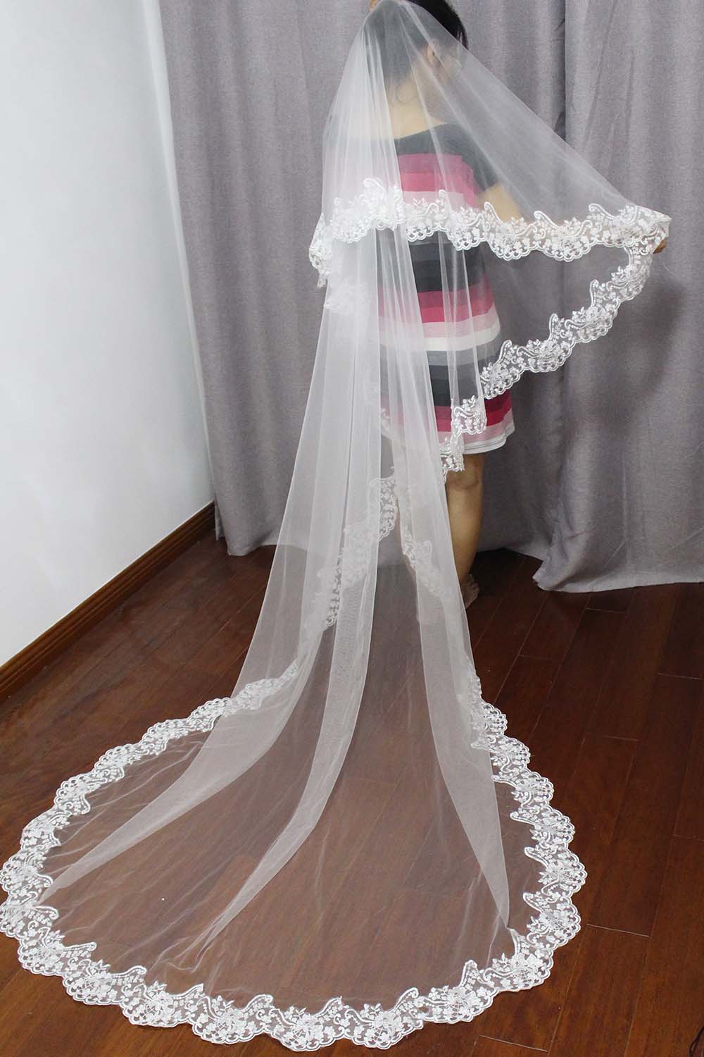 Elegant 2 Tiers Cover Face Wedding Veil