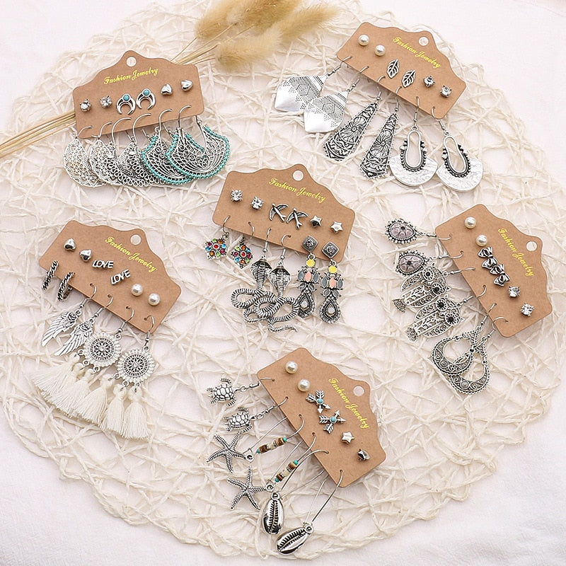 Vintage Bohemian Earrings Set For Women