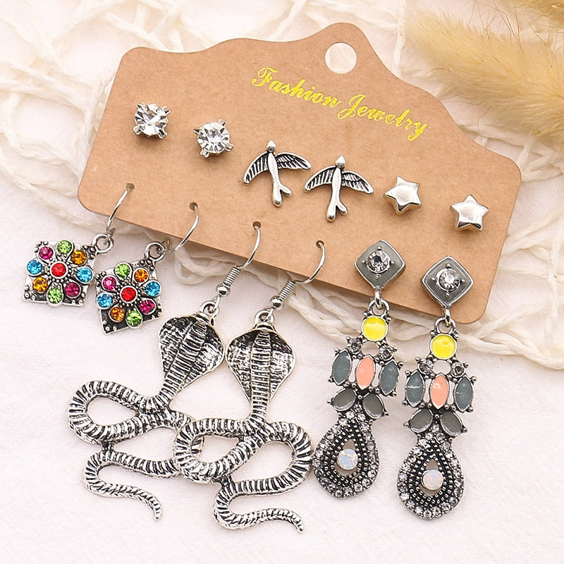 Vintage Bohemian Earrings Set For Women