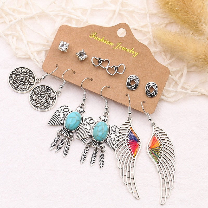 Vintage Bohemian Earrings Set For Women