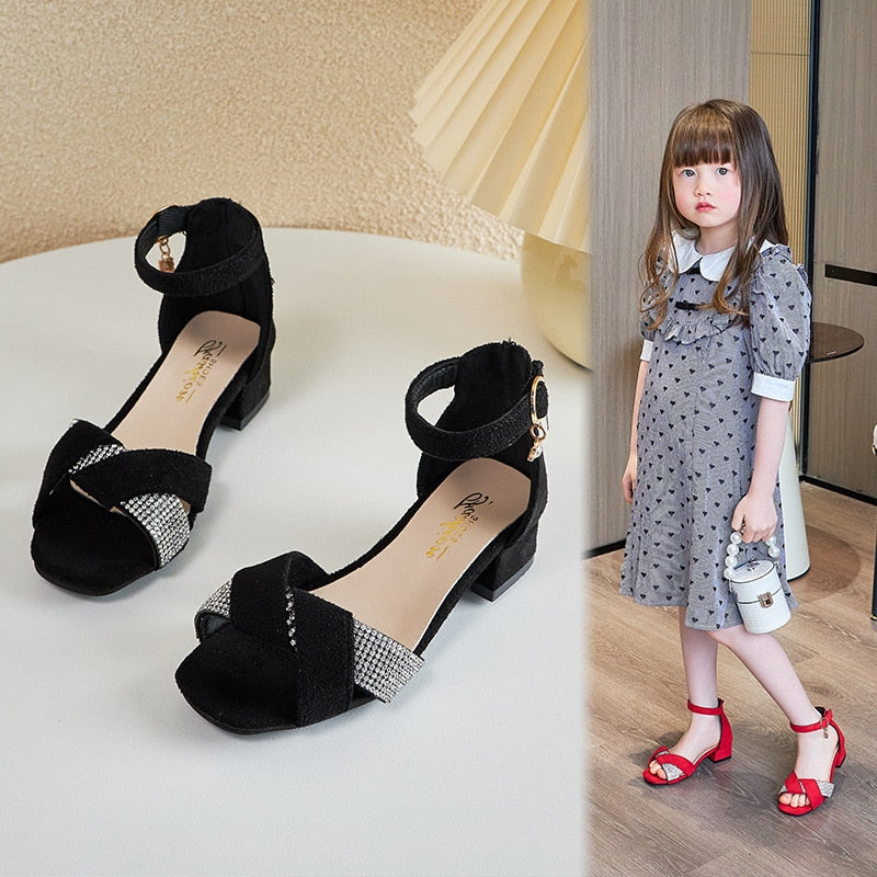 Princess Rhinestone Sandals for Girls