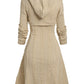 Fashion Long Sleeve Hooded Knit Arm Warmer Sweater Dress