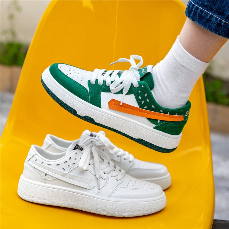 Lace-up Flat Skateboard Sneakers Shoes