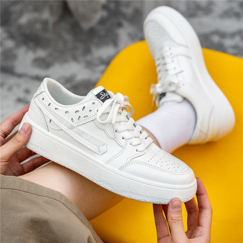 Lace-up Flat Skateboard Sneakers Shoes