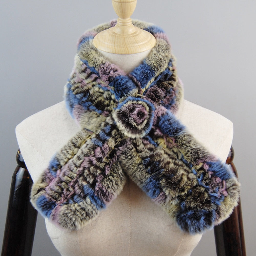 Fur Scarf Natural Warm Soft Scarves Neckerchief