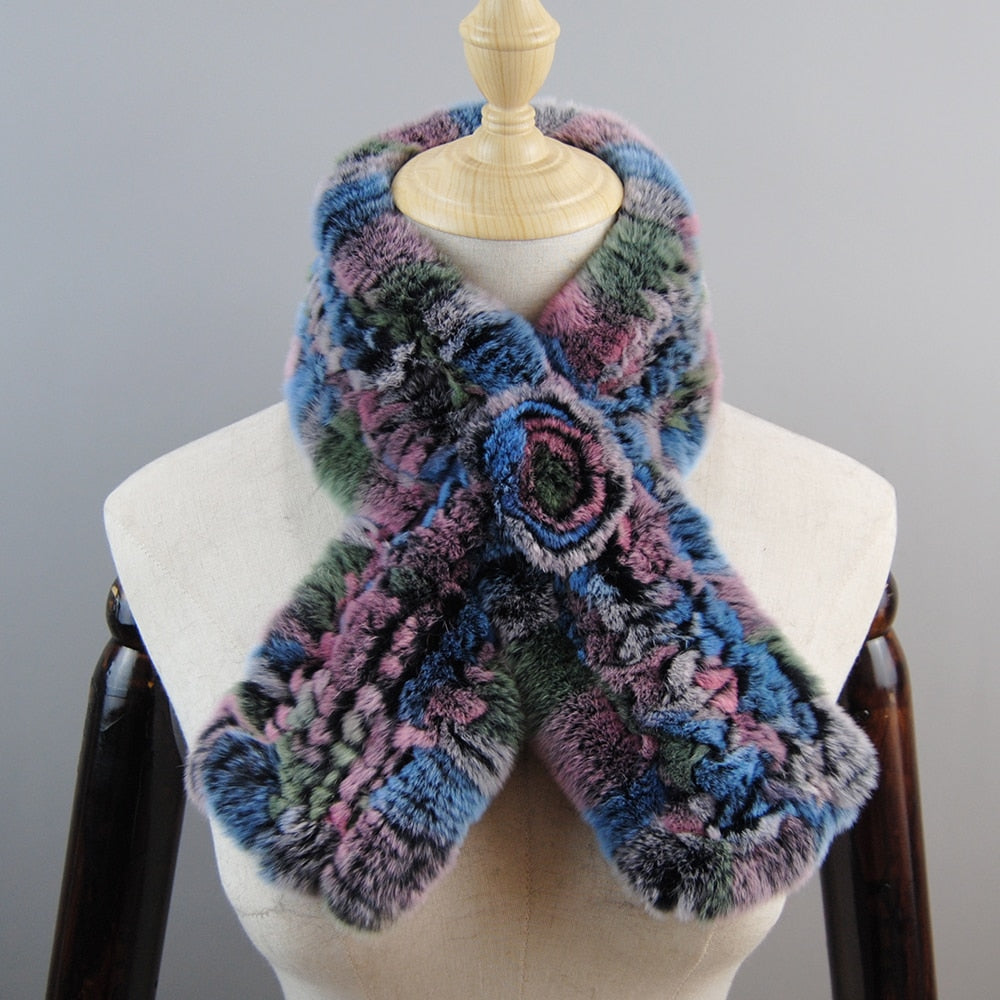 Fur Scarf Natural Warm Soft Scarves Neckerchief