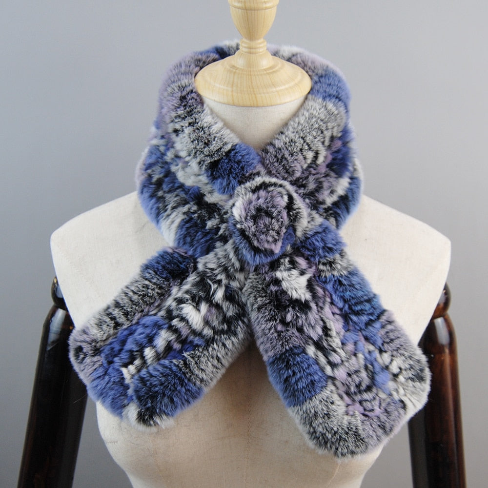 Fur Scarf Natural Warm Soft Scarves Neckerchief