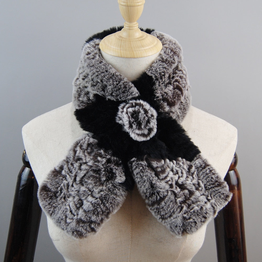 Fur Scarf Natural Warm Soft Scarves Neckerchief