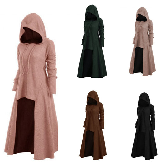 Long Coat Hooded Dress for Women