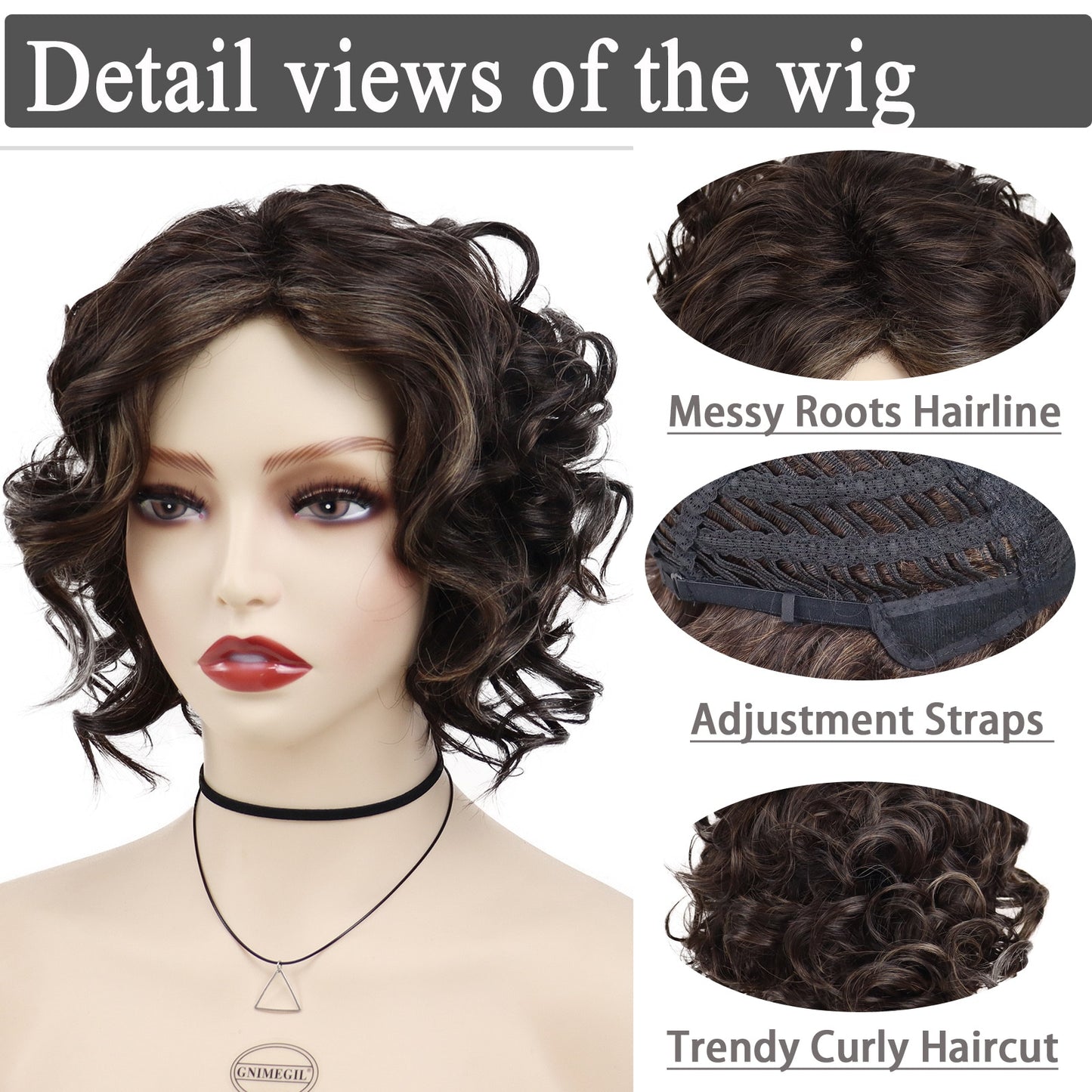 Short Curly Synthetic Wig For Women