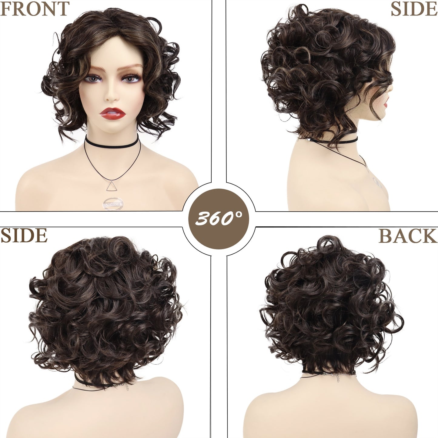 Short Curly Synthetic Wig For Women