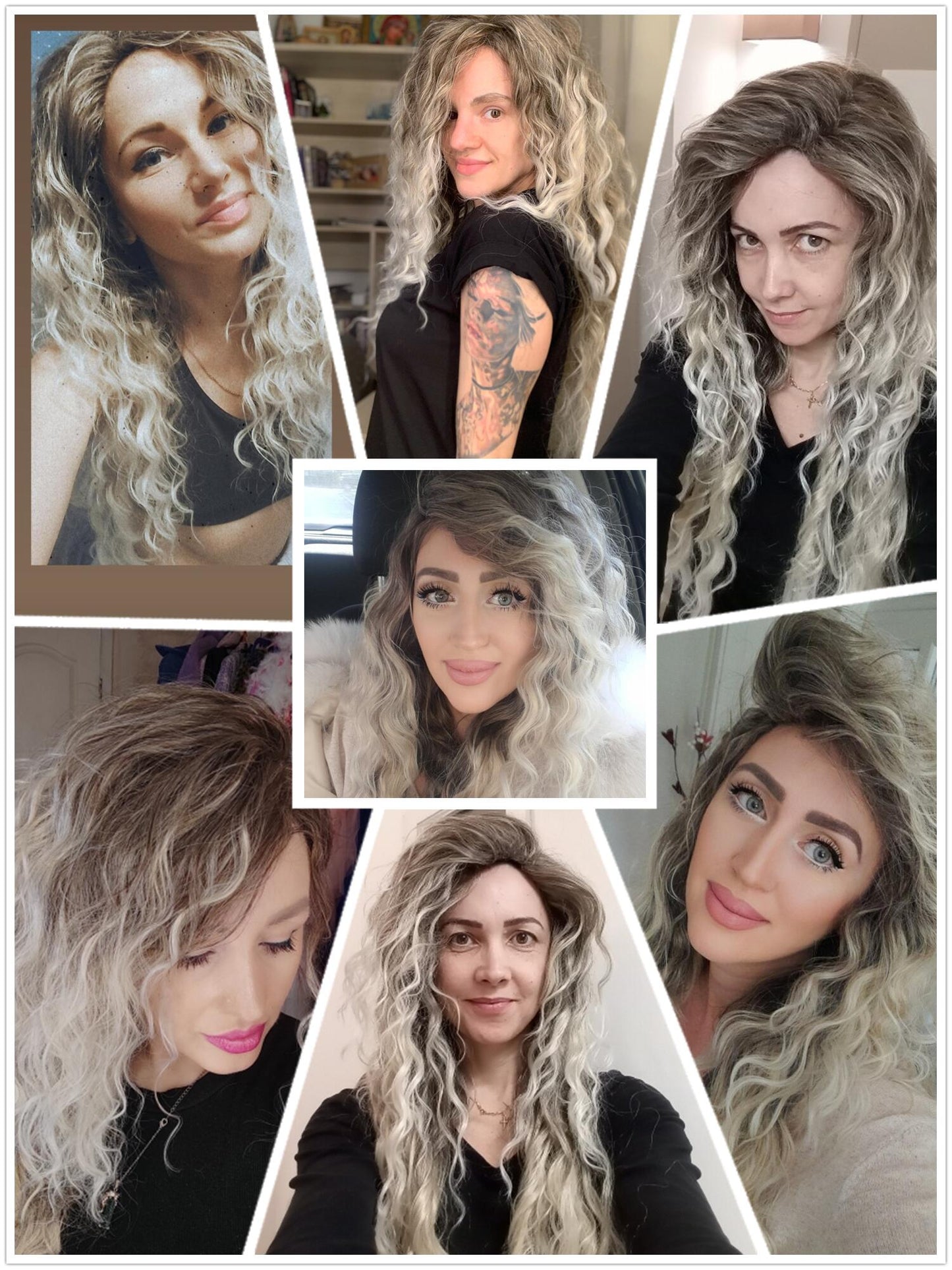 Waving Hair Long Curly Synthetic Wig