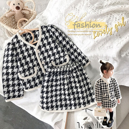Long sleeves Jacket Top + Short Skirt Two-piece Set