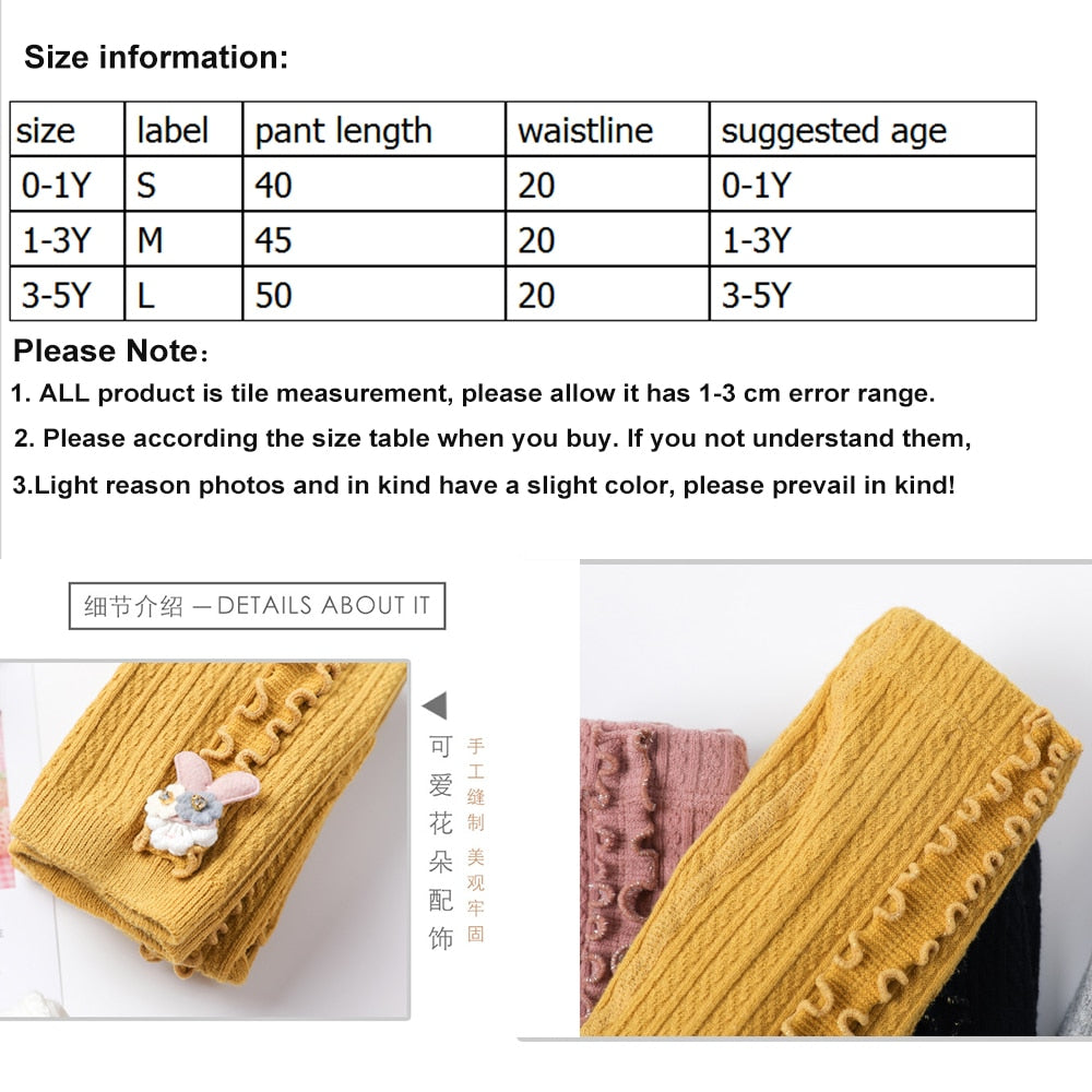 Thick Cotton Leggings Pants for Girls