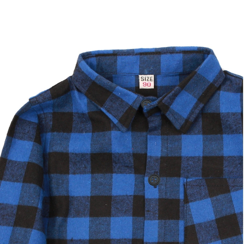 Checkered Blouse Top for Boys