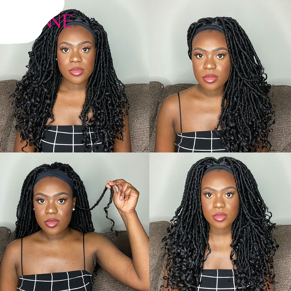 Long Headband Dreadlock Wig Synthetic hair