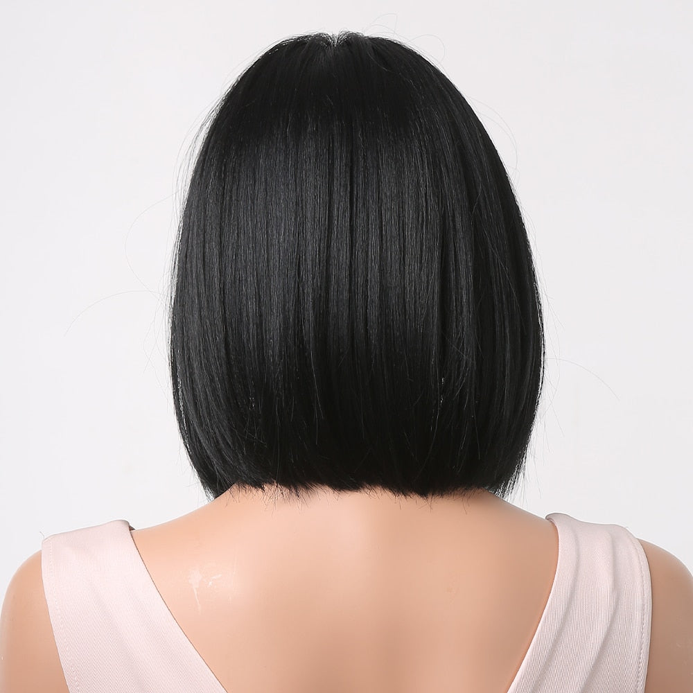 Synthetic Short Wig With Bangs For Women