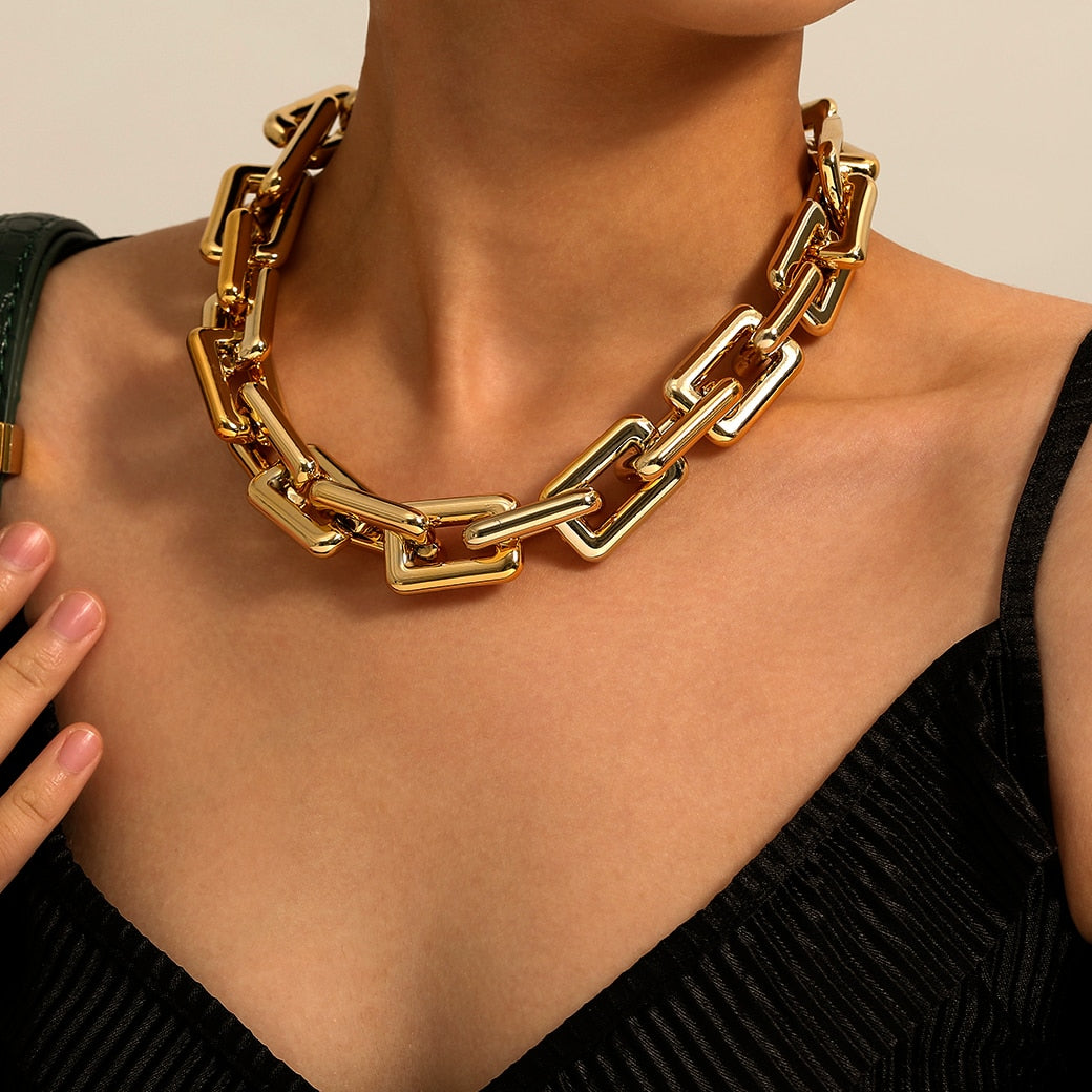 High Quality Punk Lock Chain Necklace for Women