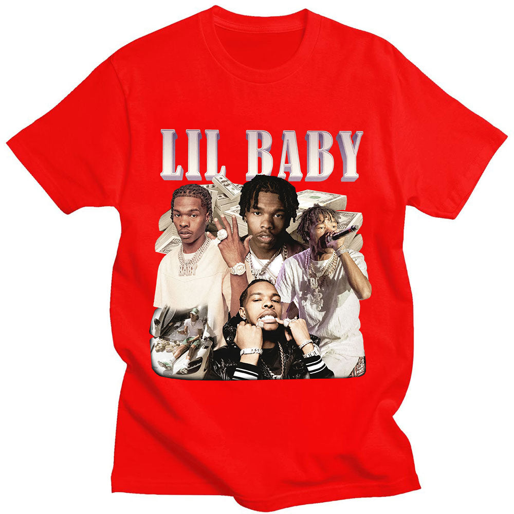 Lil Baby Hip Hop T-shirt Vintage Top
